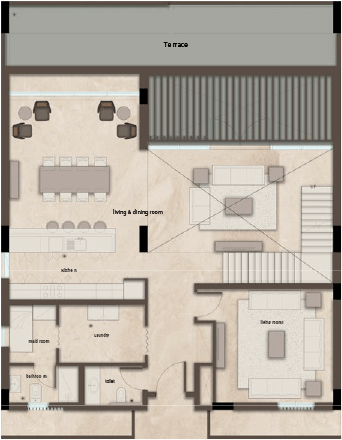 Marissa Elite Unit P1 Floor Plan -Ground Floor